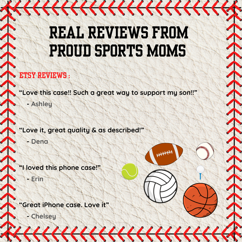 Custom Football Mom Phone Case, Personalized Sports Mom Gift with Player Name & Number, Compatible with Top Phone Models, Free Shipping π