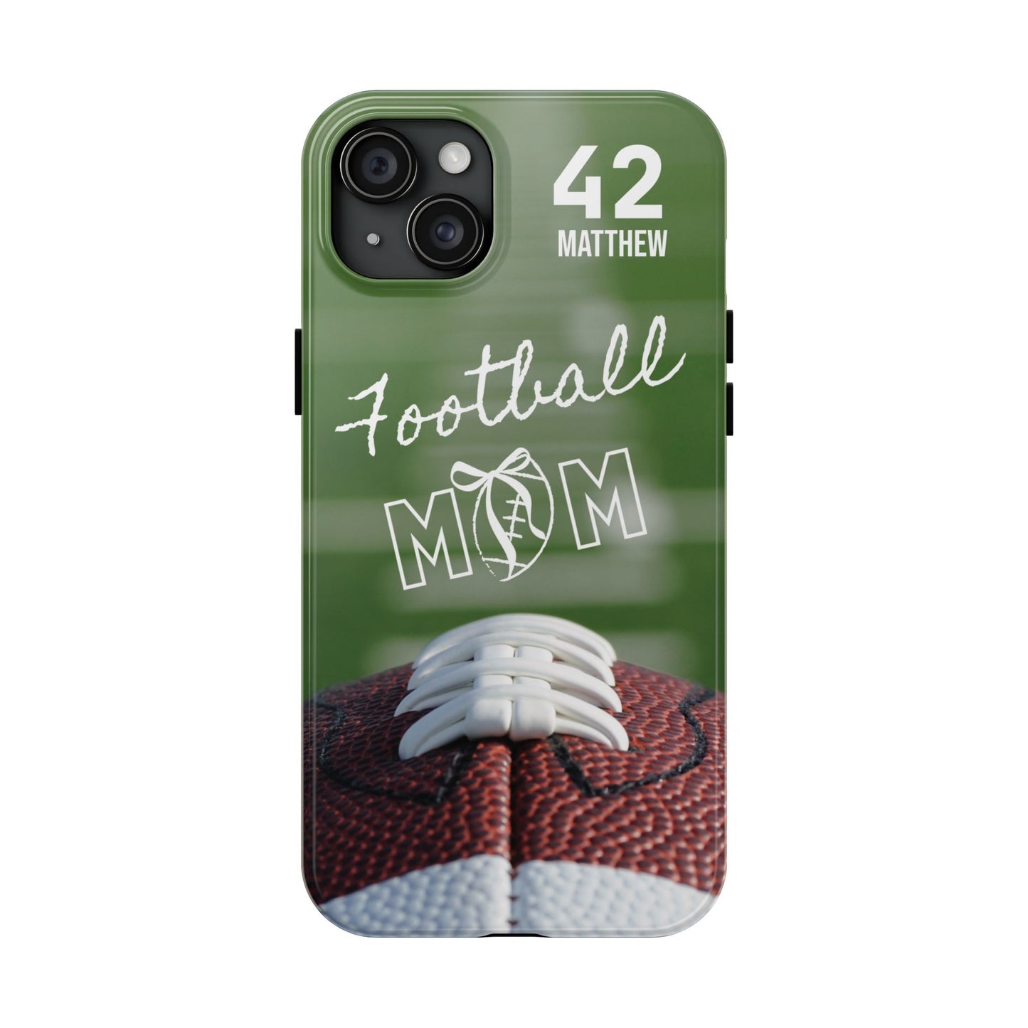 Custom Football Mom Phone Case, Personalized Sports Mom Gift with Player Name & Number, Compatible with Top Phone Models, Free Shipping π