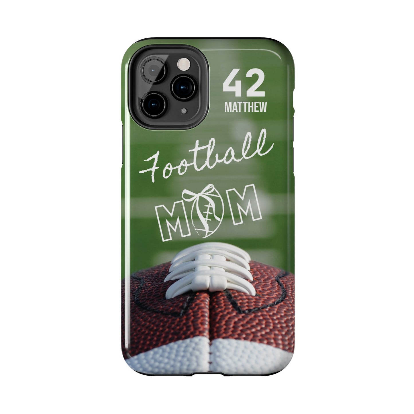 Custom Football Mom Phone Case, Personalized Sports Mom Gift with Player Name & Number, Compatible with Top Phone Models, Free Shipping π