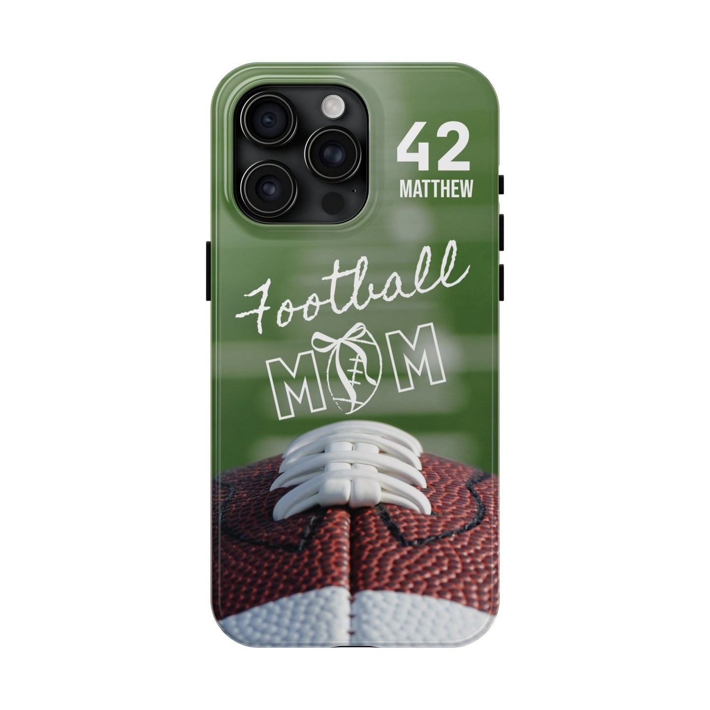 Custom Football Mom Phone Case, Personalized Sports Mom Gift with Player Name & Number, Compatible with Top Phone Models, Free Shipping π