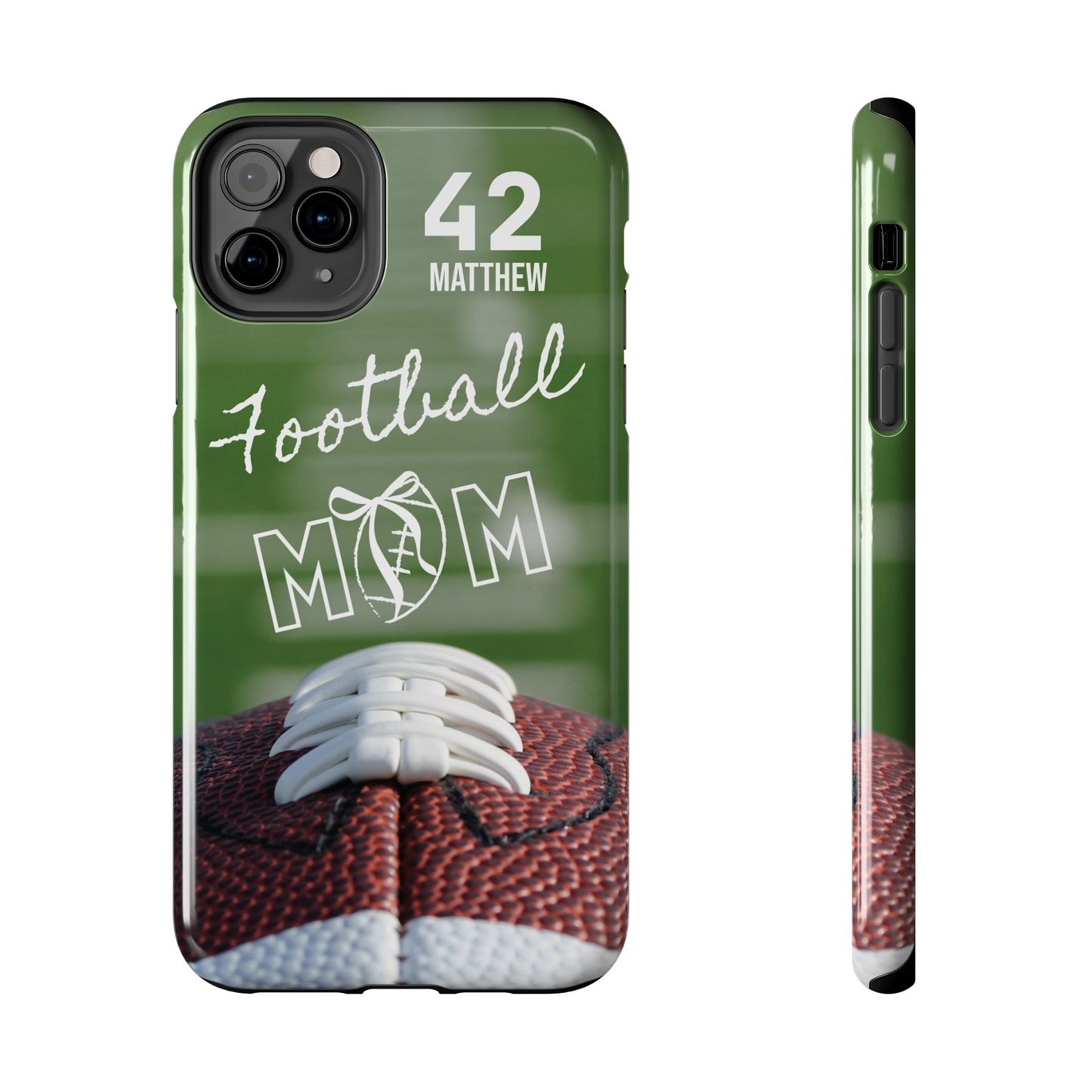 Custom Football Mom Phone Case, Personalized Sports Mom Gift with Player Name & Number, Compatible with Top Phone Models, Free Shipping π