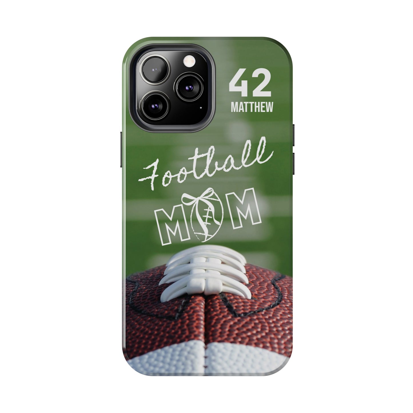 Custom Football Mom Phone Case, Personalized Sports Mom Gift with Player Name & Number, Compatible with Top Phone Models, Free Shipping π