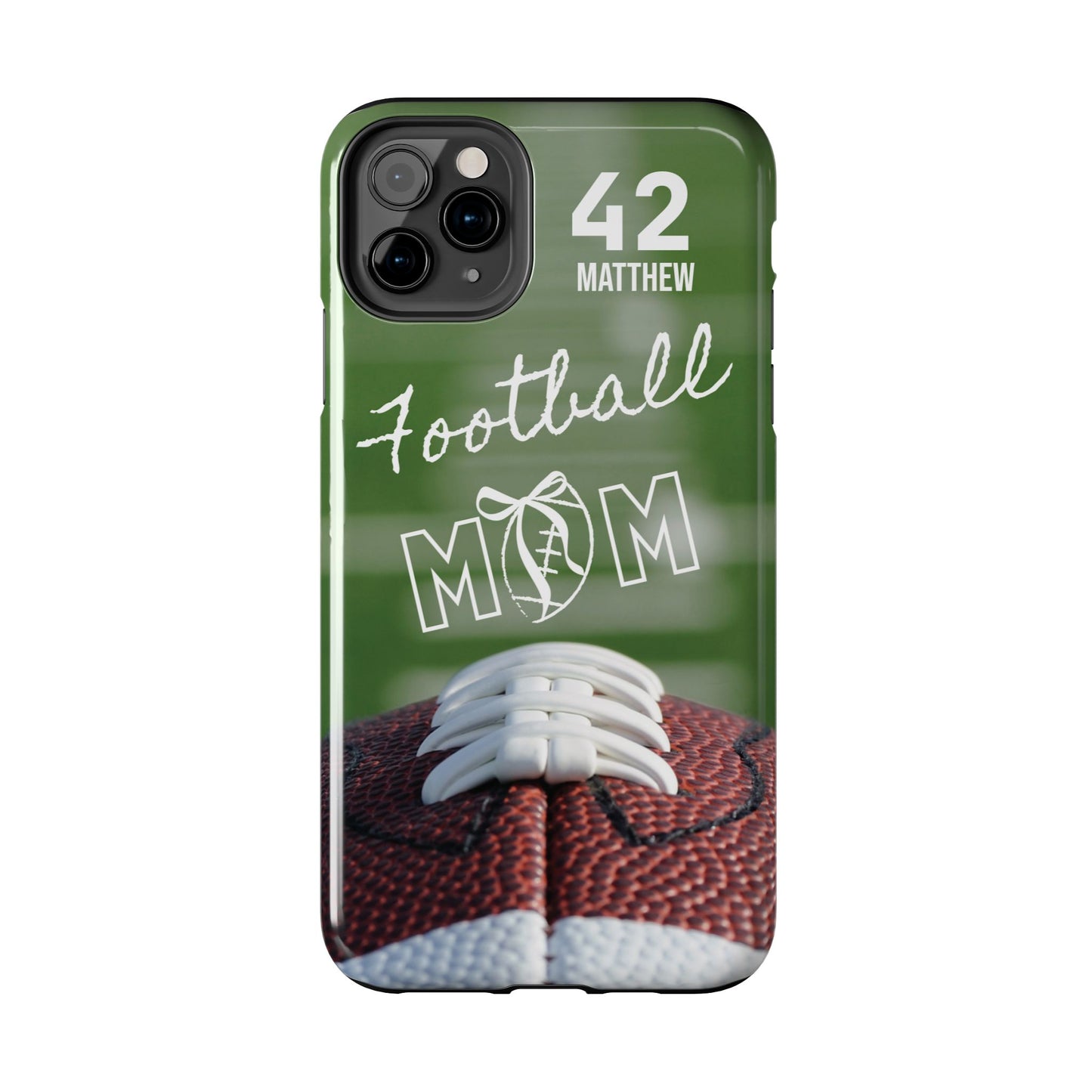 Custom Football Mom Phone Case, Personalized Sports Mom Gift with Player Name & Number, Compatible with Top Phone Models, Free Shipping π