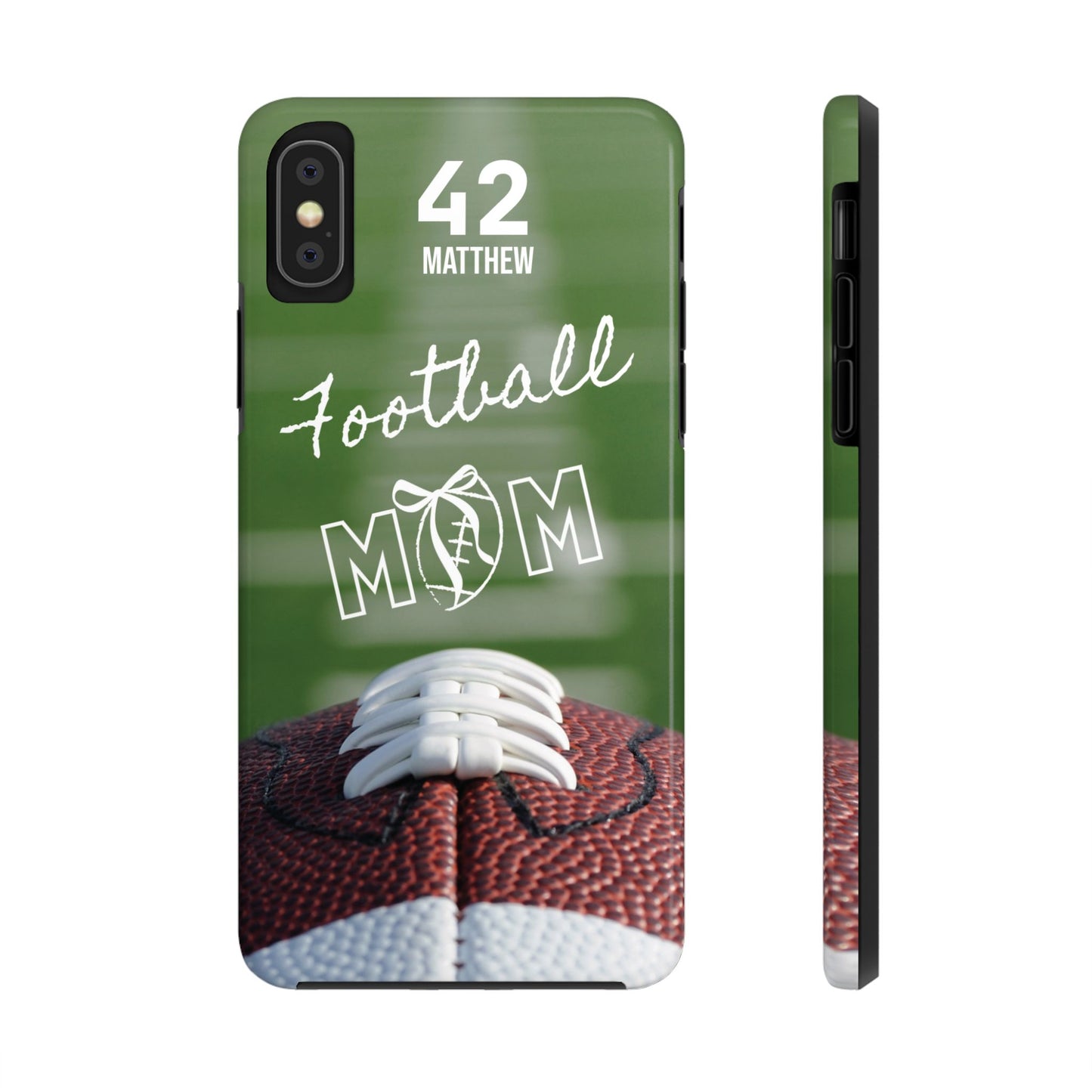 Custom Football Mom Phone Case, Personalized Sports Mom Gift with Player Name & Number, Compatible with Top Phone Models, Free Shipping π