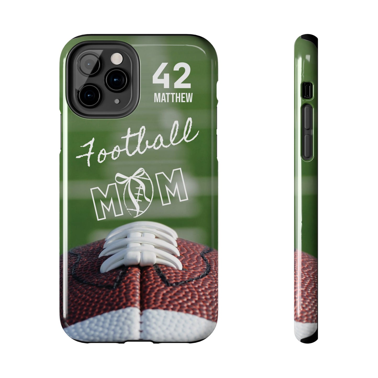 Custom Football Mom Phone Case, Personalized Sports Mom Gift with Player Name & Number, Compatible with Top Phone Models, Free Shipping π