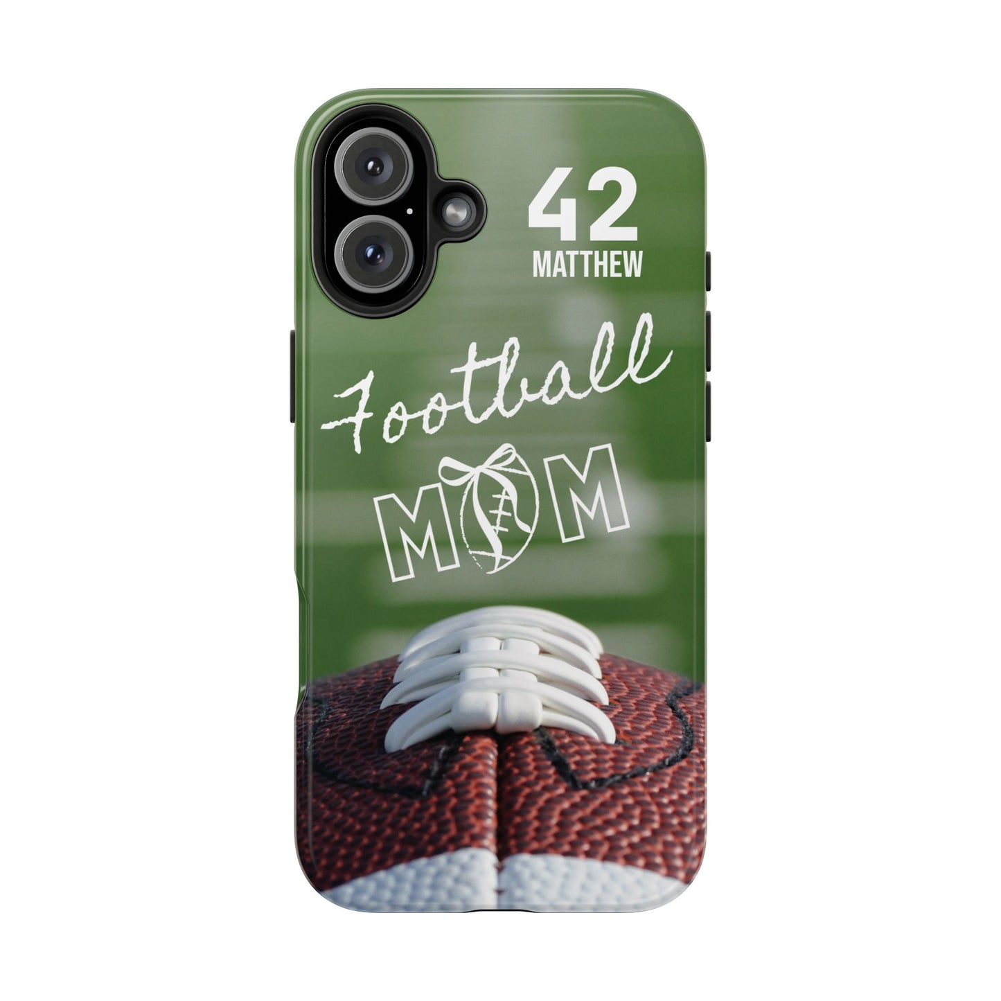 Custom Football Mom Phone Case, Personalized Sports Mom Gift with Player Name & Number, Compatible with Top Phone Models, Free Shipping π
