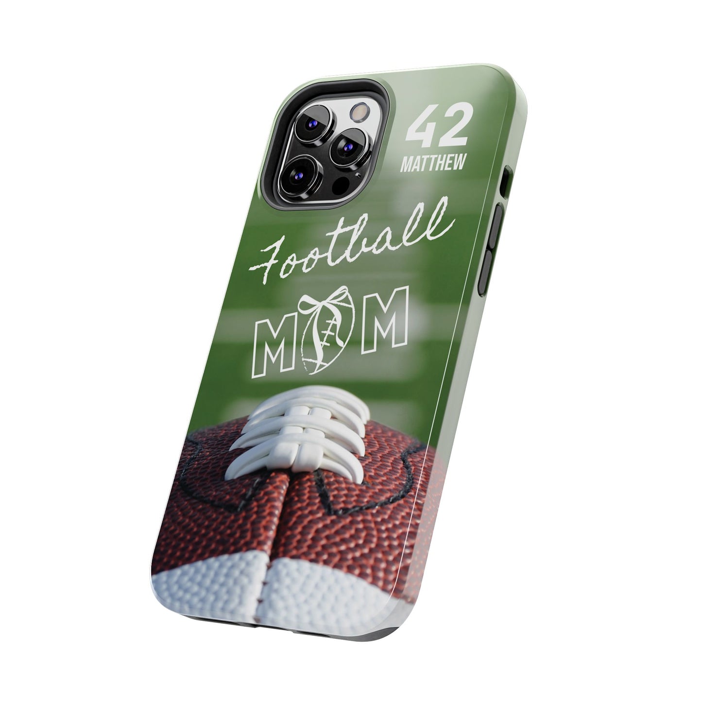 Custom Football Mom Phone Case, Personalized Sports Mom Gift with Player Name & Number, Compatible with Top Phone Models, Free Shipping π