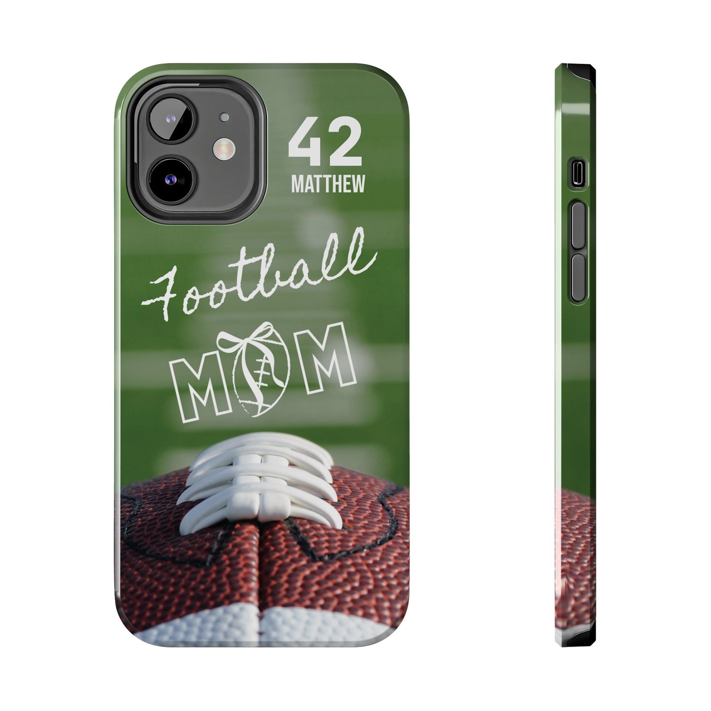 Custom Football Mom Phone Case, Personalized Sports Mom Gift with Player Name & Number, Compatible with Top Phone Models, Free Shipping π