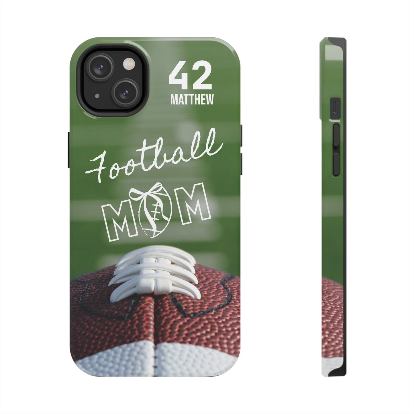 Custom Football Mom Phone Case, Personalized Sports Mom Gift with Player Name & Number, Compatible with Top Phone Models, Free Shipping π