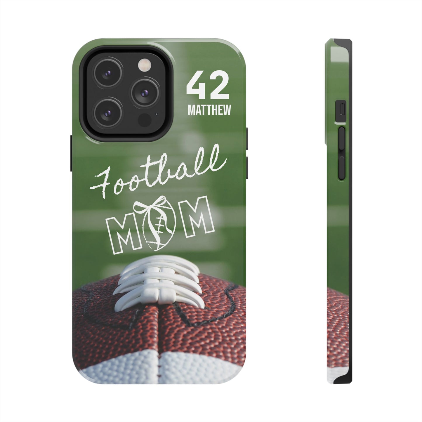 Custom Football Mom Phone Case, Personalized Sports Mom Gift with Player Name & Number, Compatible with Top Phone Models, Free Shipping π