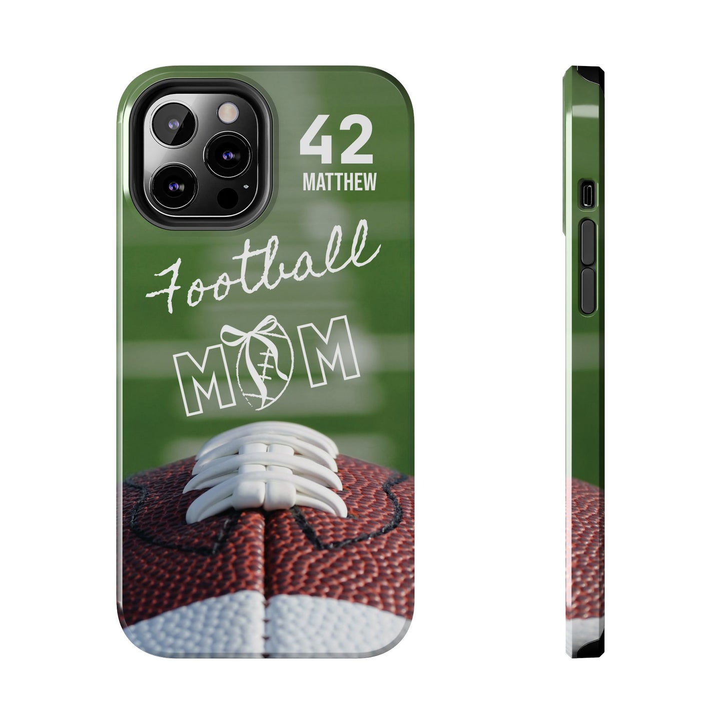 Custom Football Mom Phone Case, Personalized Sports Mom Gift with Player Name & Number, Compatible with Top Phone Models, Free Shipping π