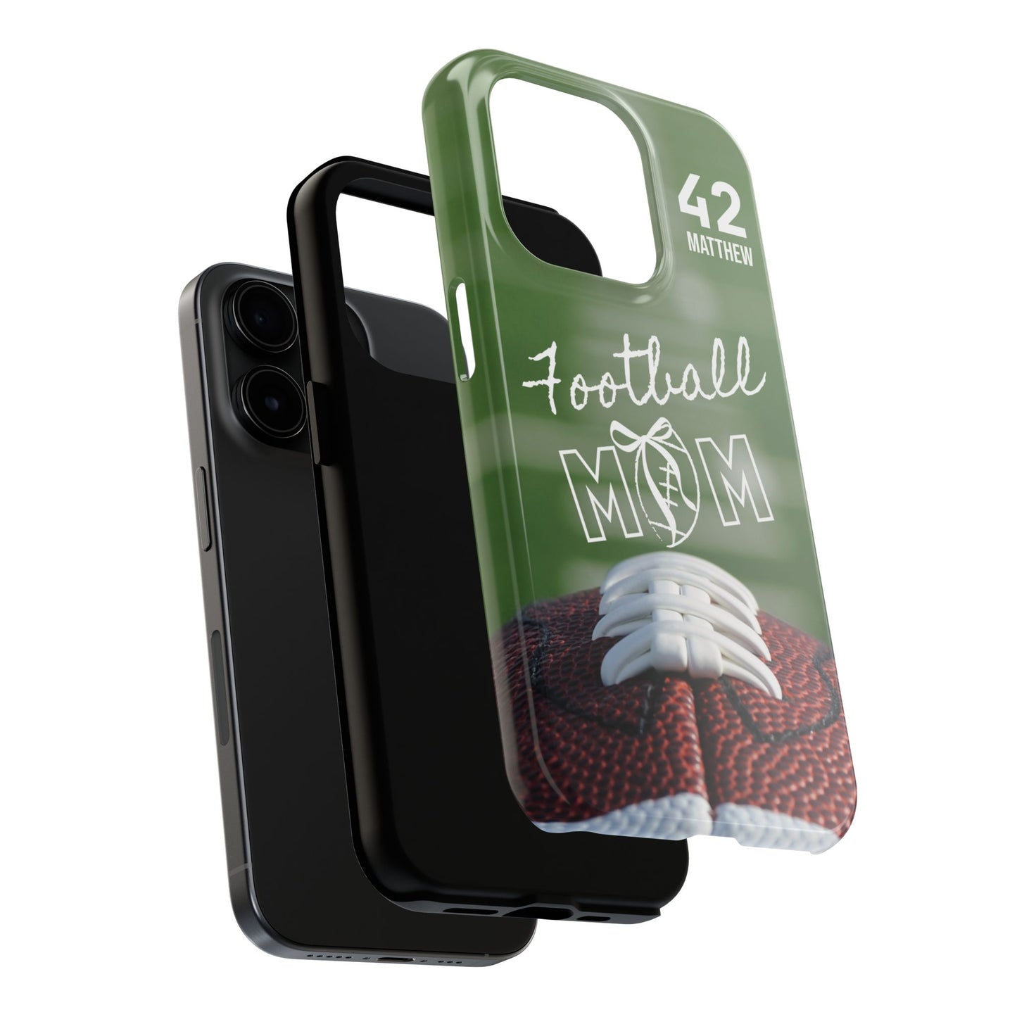 Custom Football Mom Phone Case, Personalized Sports Mom Gift with Player Name & Number, Compatible with Top Phone Models, Free Shipping π