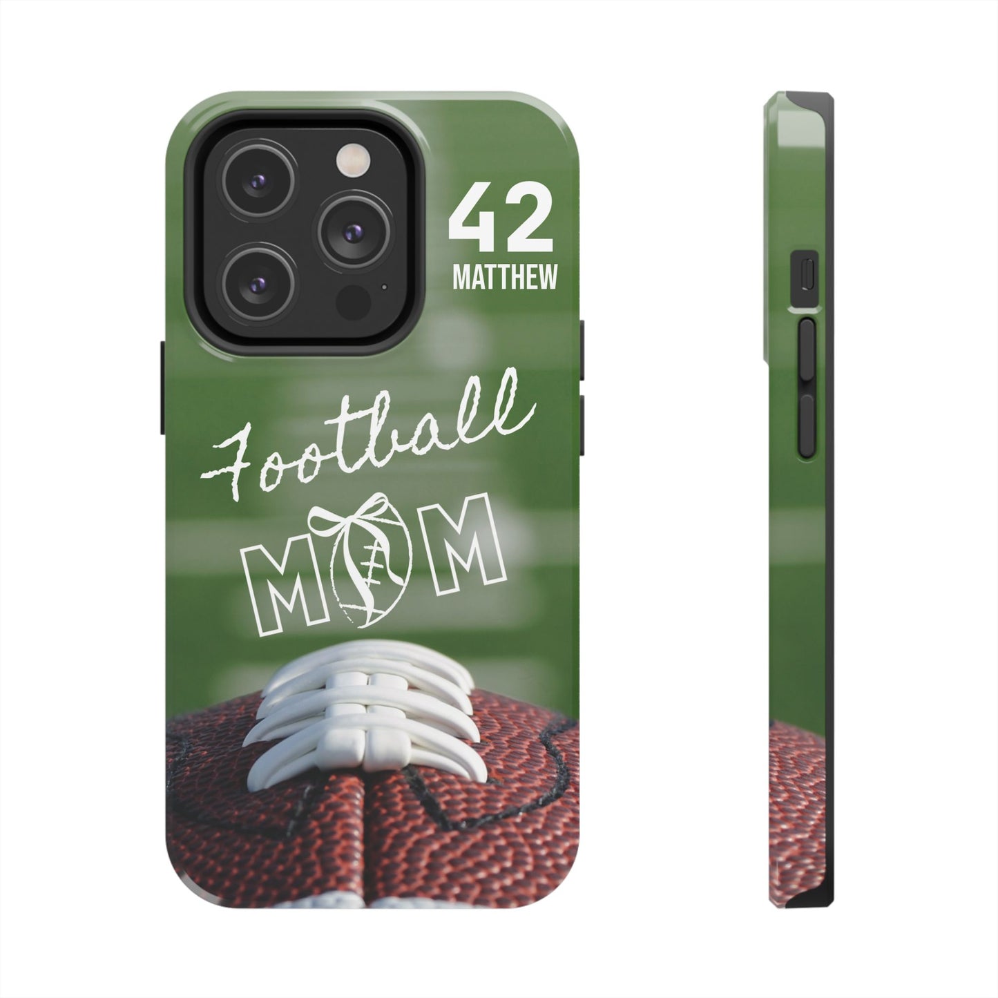 Custom Football Mom Phone Case, Personalized Sports Mom Gift with Player Name & Number, Compatible with Top Phone Models, Free Shipping π