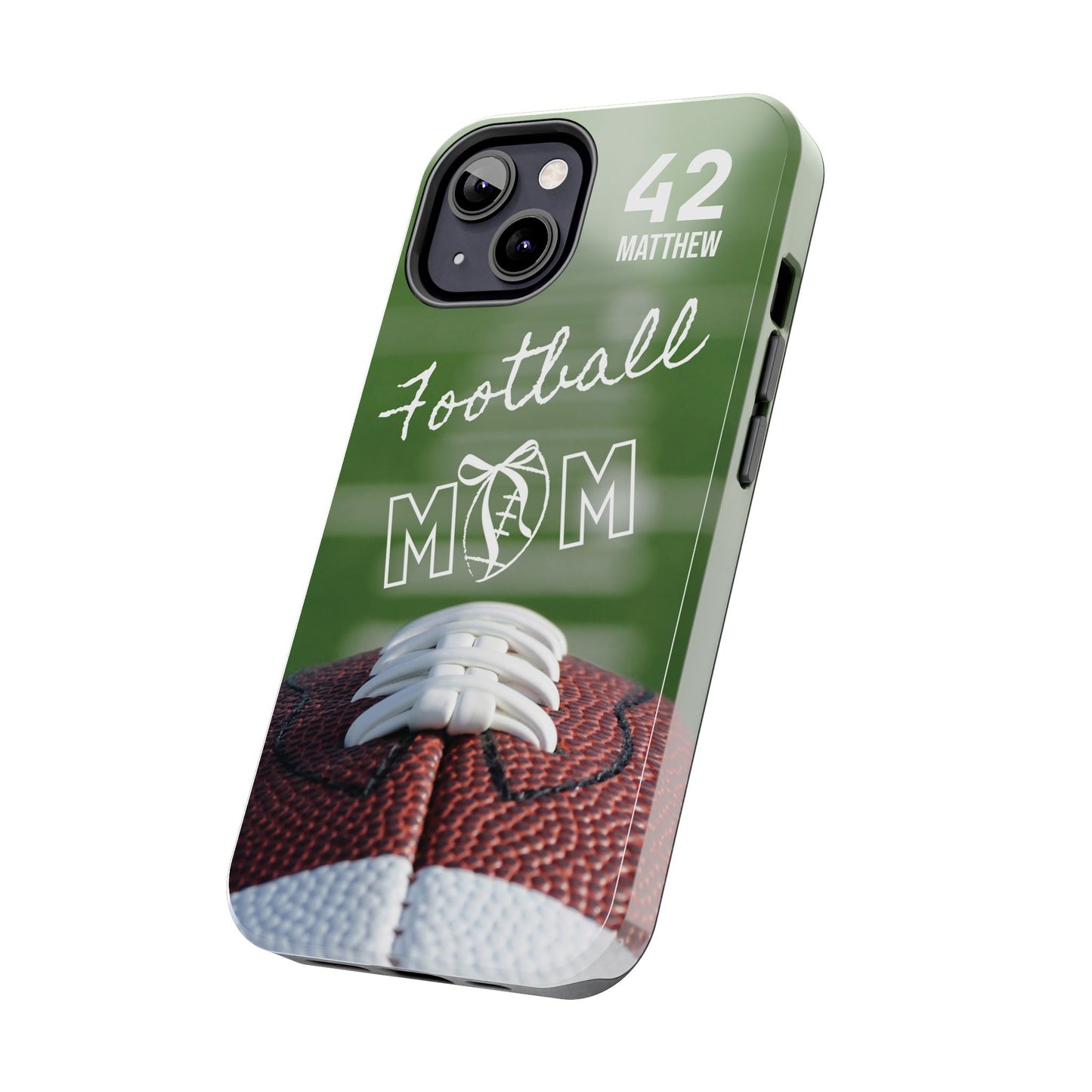 Custom Football Mom Phone Case, Personalized Sports Mom Gift with Player Name & Number, Compatible with Top Phone Models, Free Shipping π