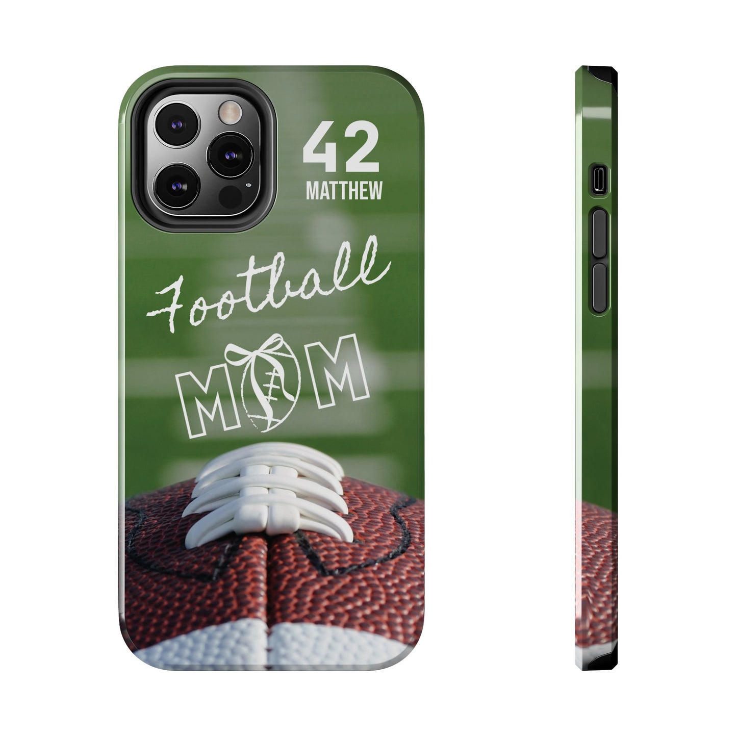 Custom Football Mom Phone Case, Personalized Sports Mom Gift with Player Name & Number, Compatible with Top Phone Models, Free Shipping π