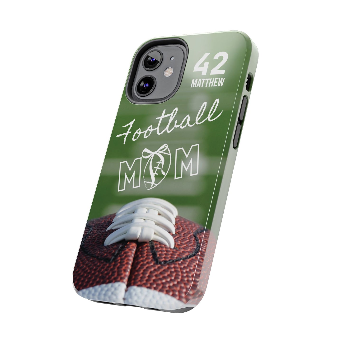 Custom Football Mom Phone Case, Personalized Sports Mom Gift with Player Name & Number, Compatible with Top Phone Models, Free Shipping π