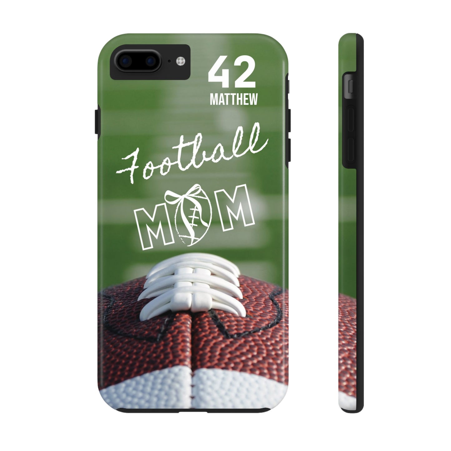 Custom Football Mom Phone Case, Personalized Sports Mom Gift with Player Name & Number, Compatible with Top Phone Models, Free Shipping π
