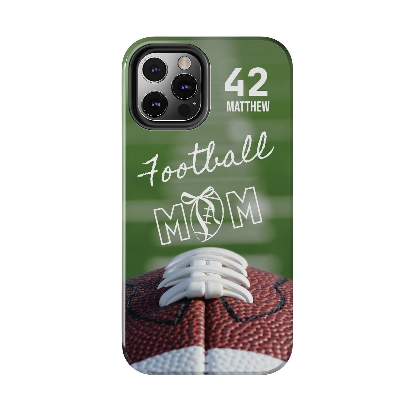Custom Football Mom Phone Case, Personalized Sports Mom Gift with Player Name & Number, Compatible with Top Phone Models, Free Shipping π