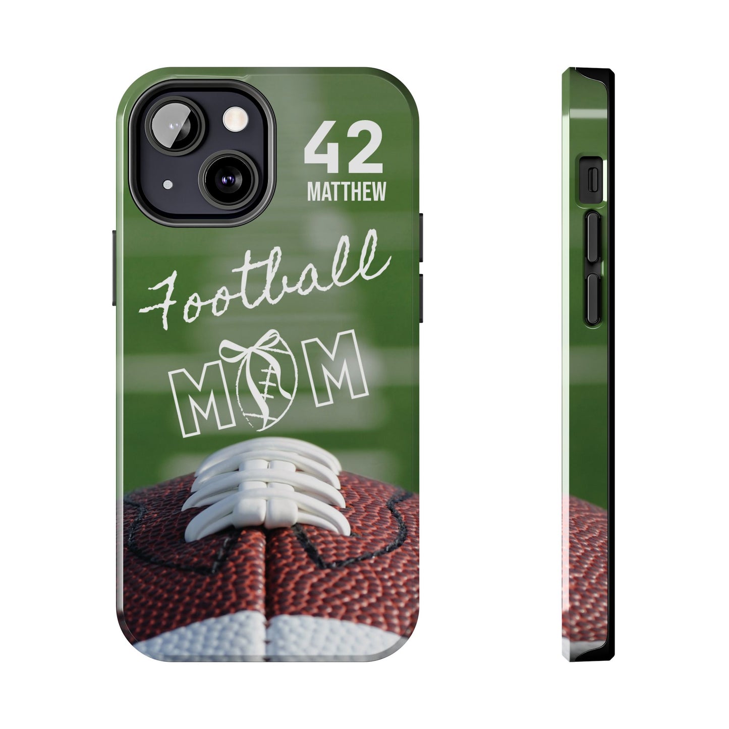 Custom Football Mom Phone Case, Personalized Sports Mom Gift with Player Name & Number, Compatible with Top Phone Models, Free Shipping π
