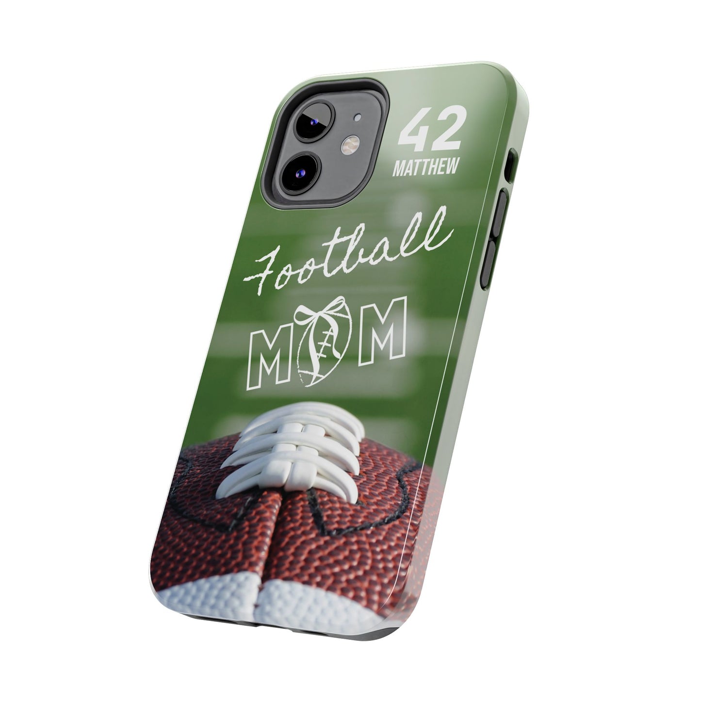 Custom Football Mom Phone Case, Personalized Sports Mom Gift with Player Name & Number, Compatible with Top Phone Models, Free Shipping π