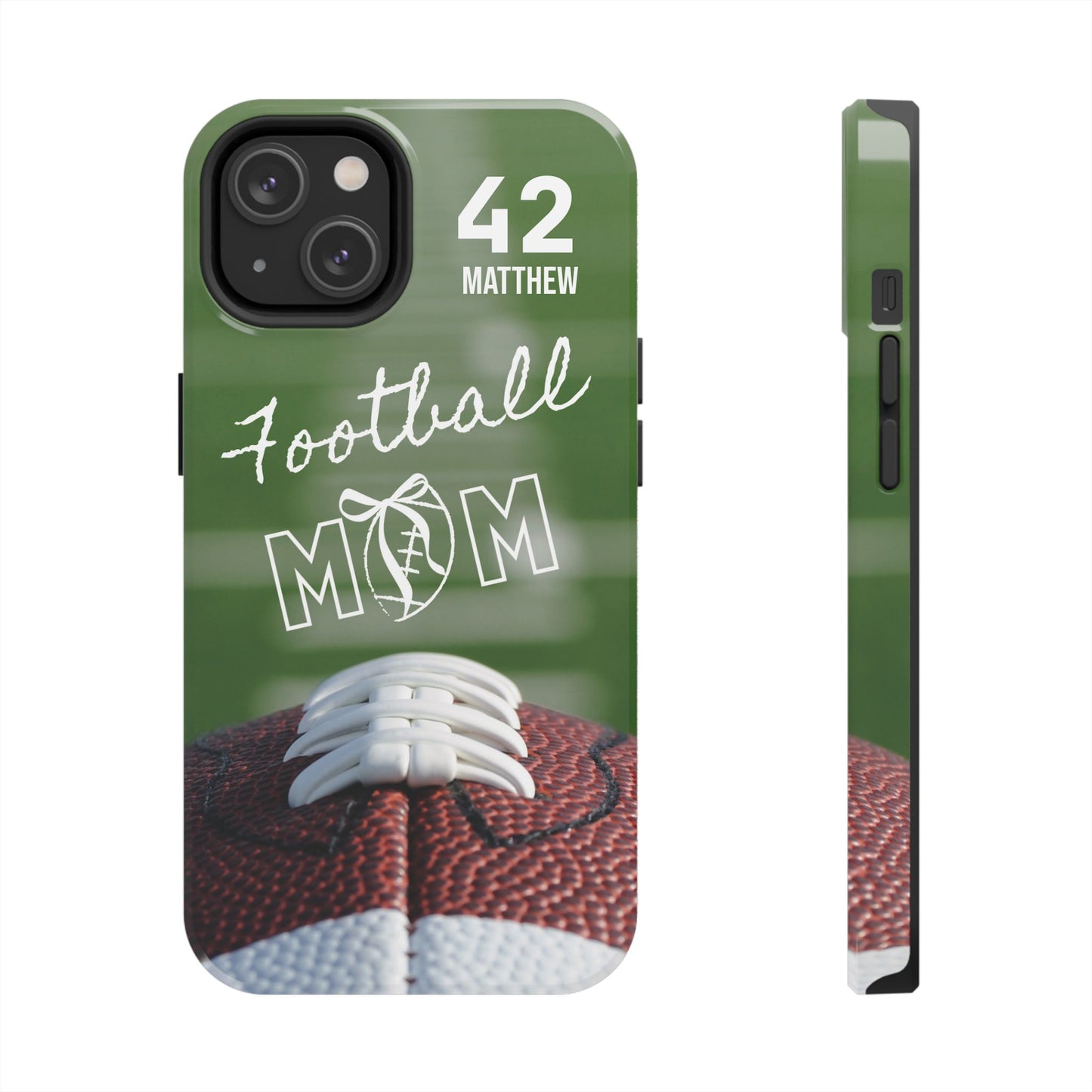 Custom Football Mom Phone Case, Personalized Sports Mom Gift with Player Name & Number, Compatible with Top Phone Models, Free Shipping π