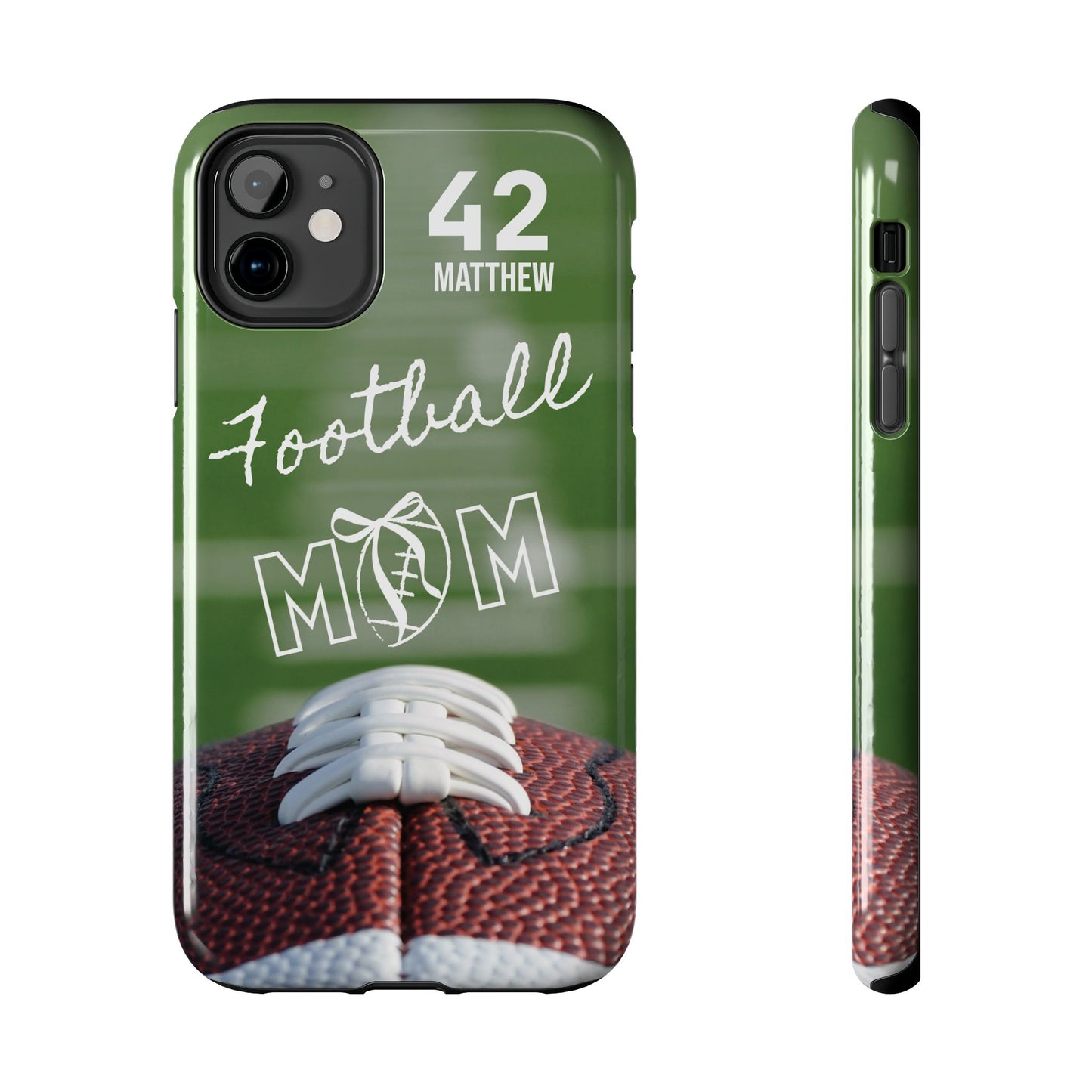 Custom Football Mom Phone Case, Personalized Sports Mom Gift with Player Name & Number, Compatible with Top Phone Models, Free Shipping π