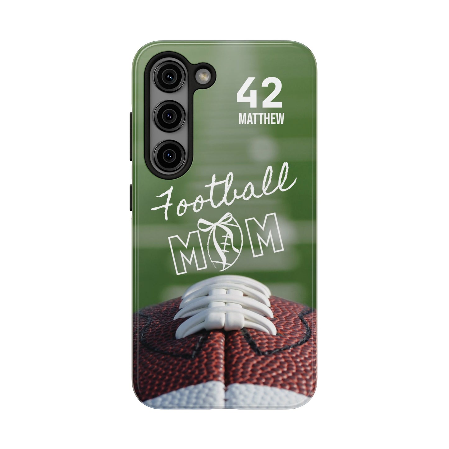 Custom Football Mom Phone Case, Personalized Sports Mom Gift with Player Name & Number, Compatible with Top Phone Models, Free Shipping π