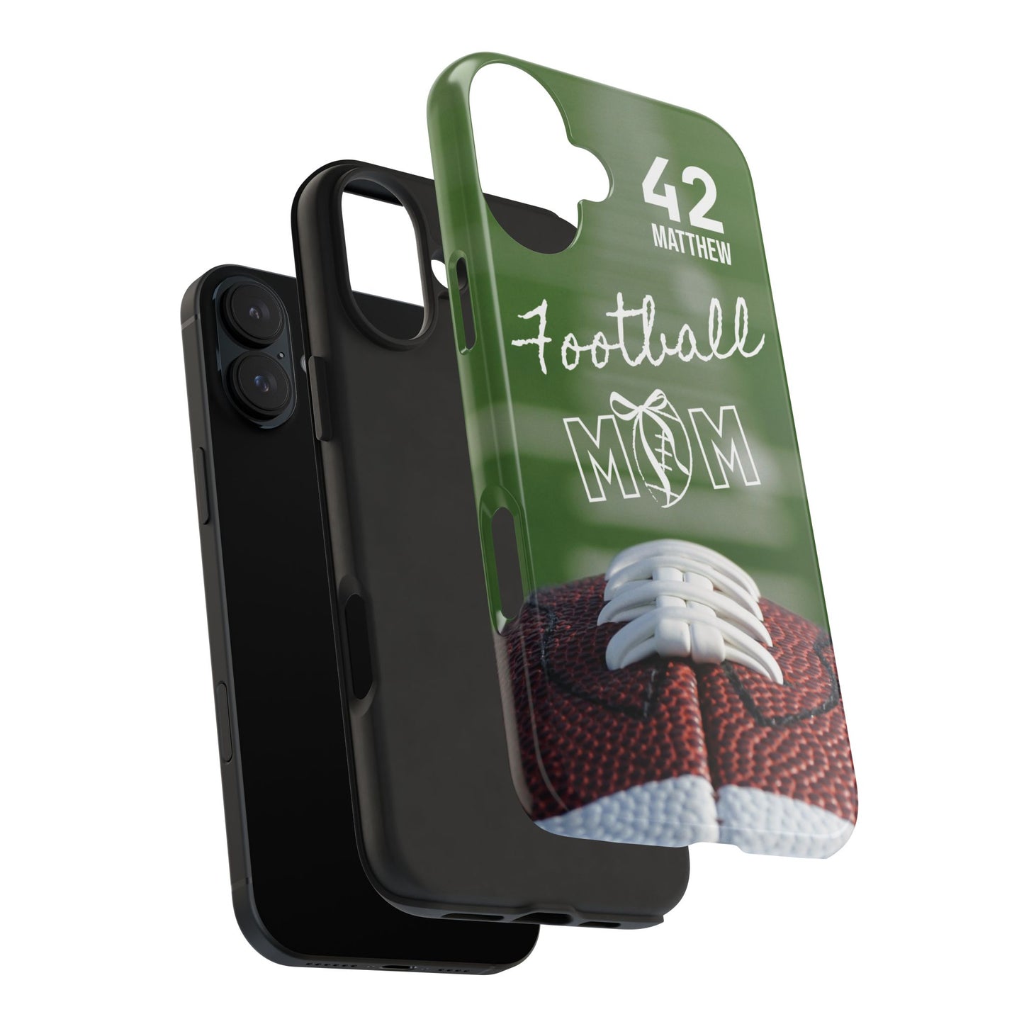 Custom Football Mom Phone Case, Personalized Sports Mom Gift with Player Name & Number, Compatible with Top Phone Models, Free Shipping π