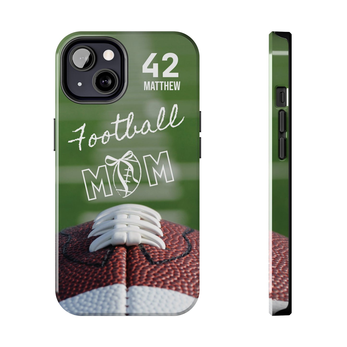 Custom Football Mom Phone Case, Personalized Sports Mom Gift with Player Name & Number, Compatible with Top Phone Models, Free Shipping π
