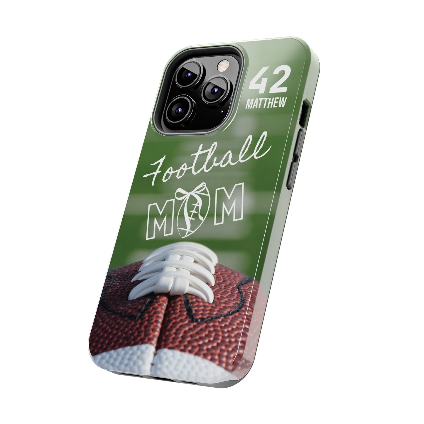 Custom Football Mom Phone Case, Personalized Sports Mom Gift with Player Name & Number, Compatible with Top Phone Models, Free Shipping π