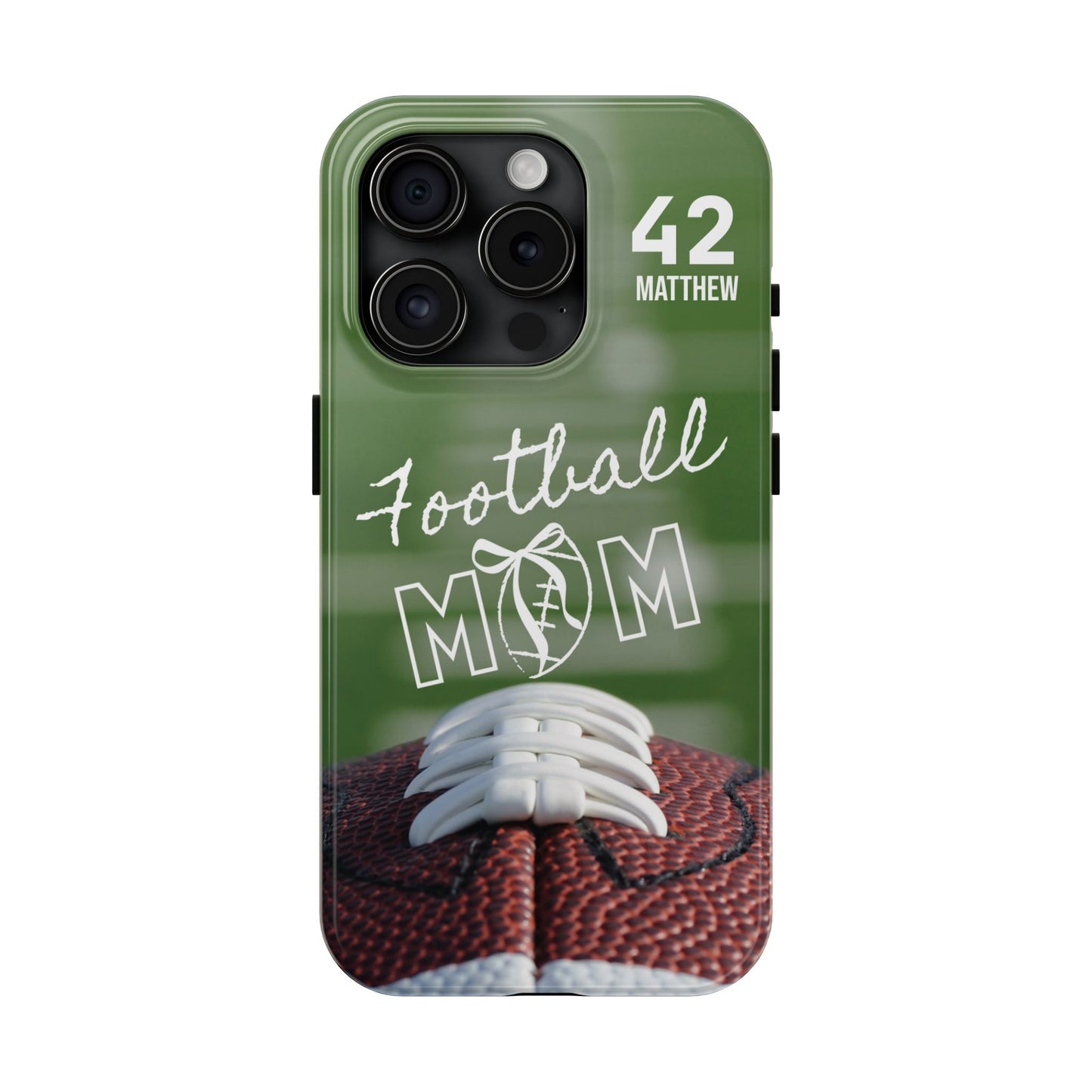 Custom Football Mom Phone Case, Personalized Sports Mom Gift with Player Name & Number, Compatible with Top Phone Models, Free Shipping π