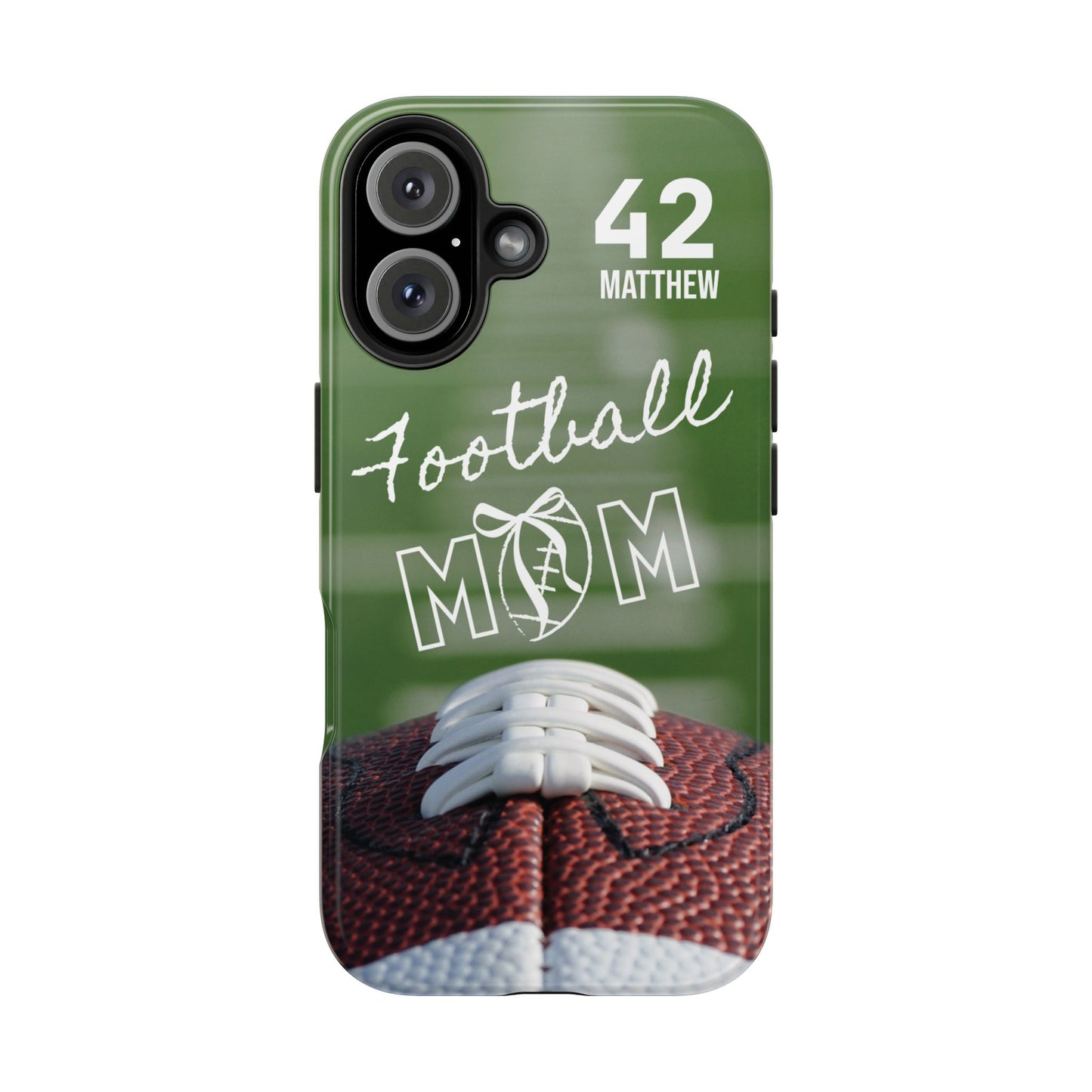 Custom Football Mom Phone Case, Personalized Sports Mom Gift with Player Name & Number, Compatible with Top Phone Models, Free Shipping π