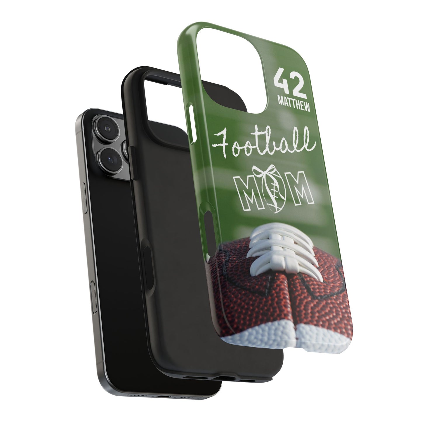 Custom Football Mom Phone Case, Personalized Sports Mom Gift with Player Name & Number, Compatible with Top Phone Models, Free Shipping π