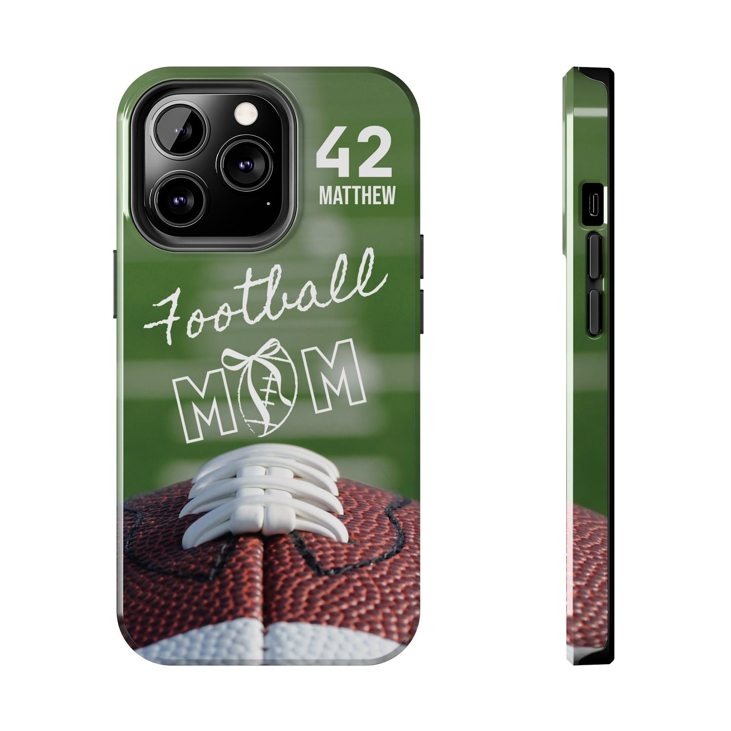 Custom Football Mom Phone Case, Personalized Sports Mom Gift with Player Name & Number, Compatible with Top Phone Models, Free Shipping π