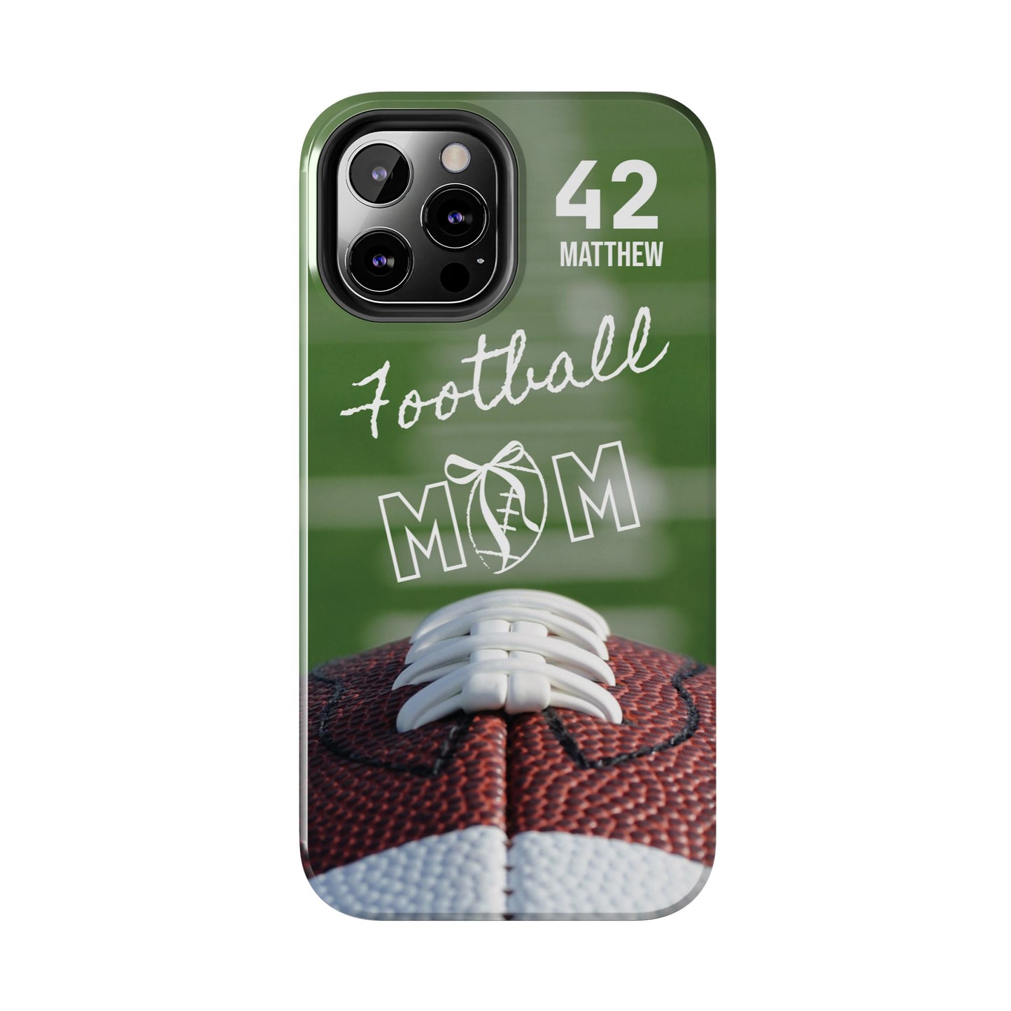 Custom Football Mom Phone Case, Personalized Sports Mom Gift with Player Name & Number, Compatible with Top Phone Models, Free Shipping π