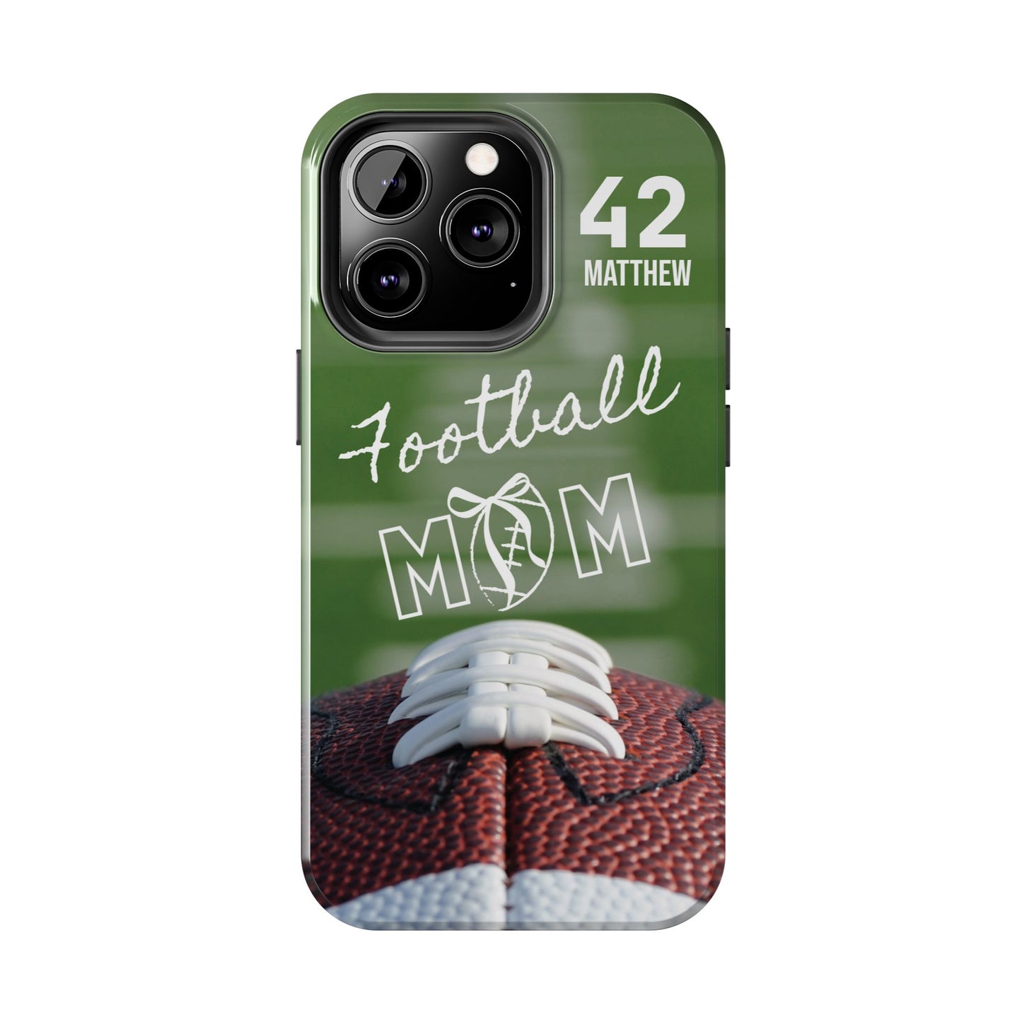 Custom Football Mom Phone Case, Personalized Sports Mom Gift with Player Name & Number, Compatible with Top Phone Models, Free Shipping π