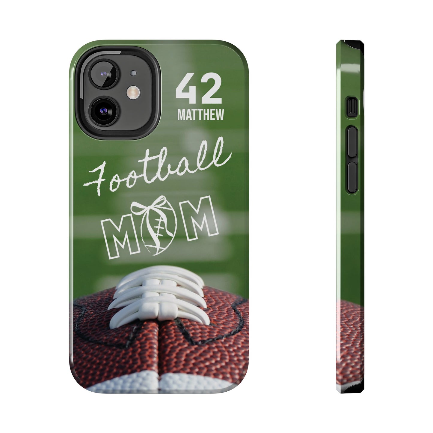 Custom Football Mom Phone Case, Personalized Sports Mom Gift with Player Name & Number, Compatible with Top Phone Models, Free Shipping π