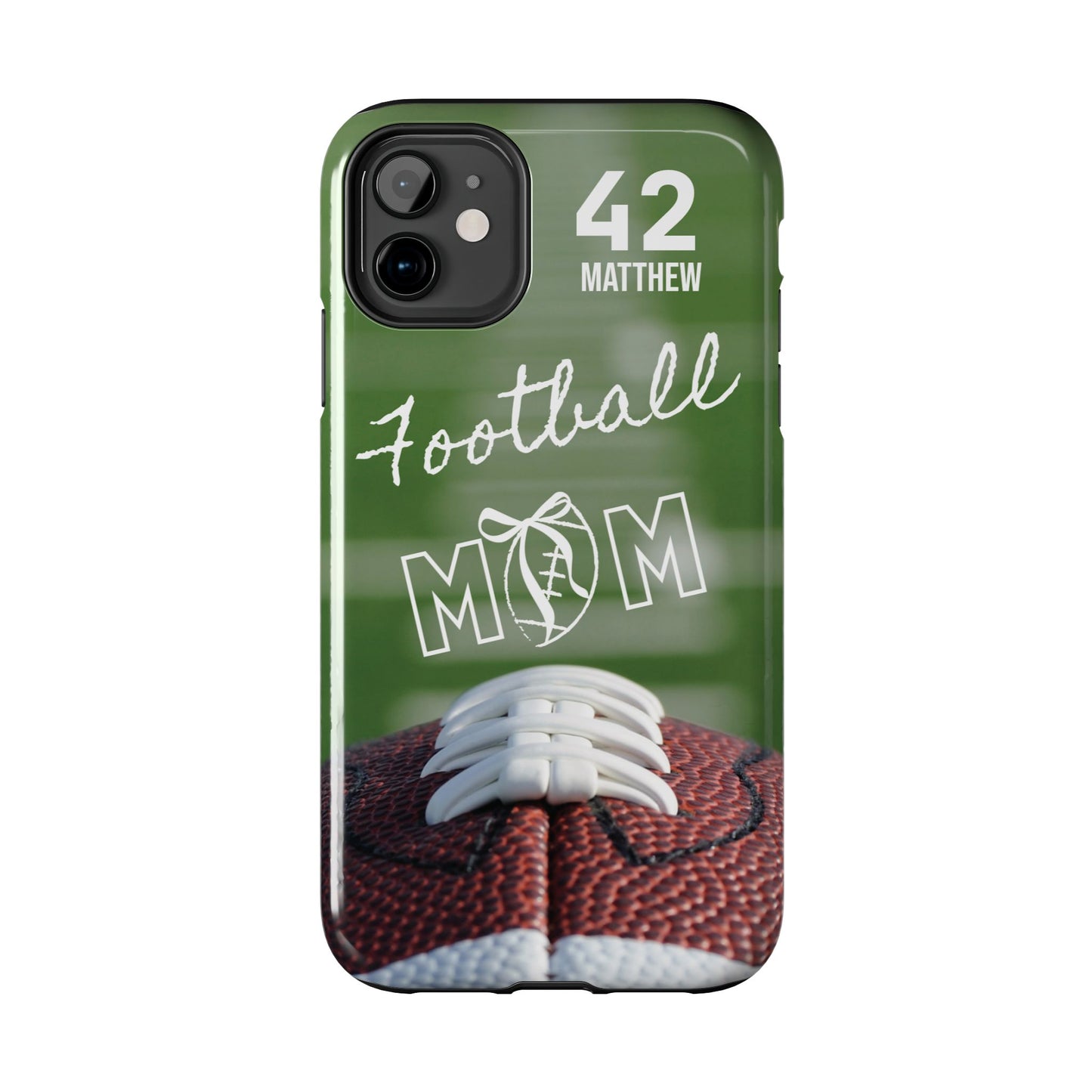 Custom Football Mom Phone Case, Personalized Sports Mom Gift with Player Name & Number, Compatible with Top Phone Models, Free Shipping π