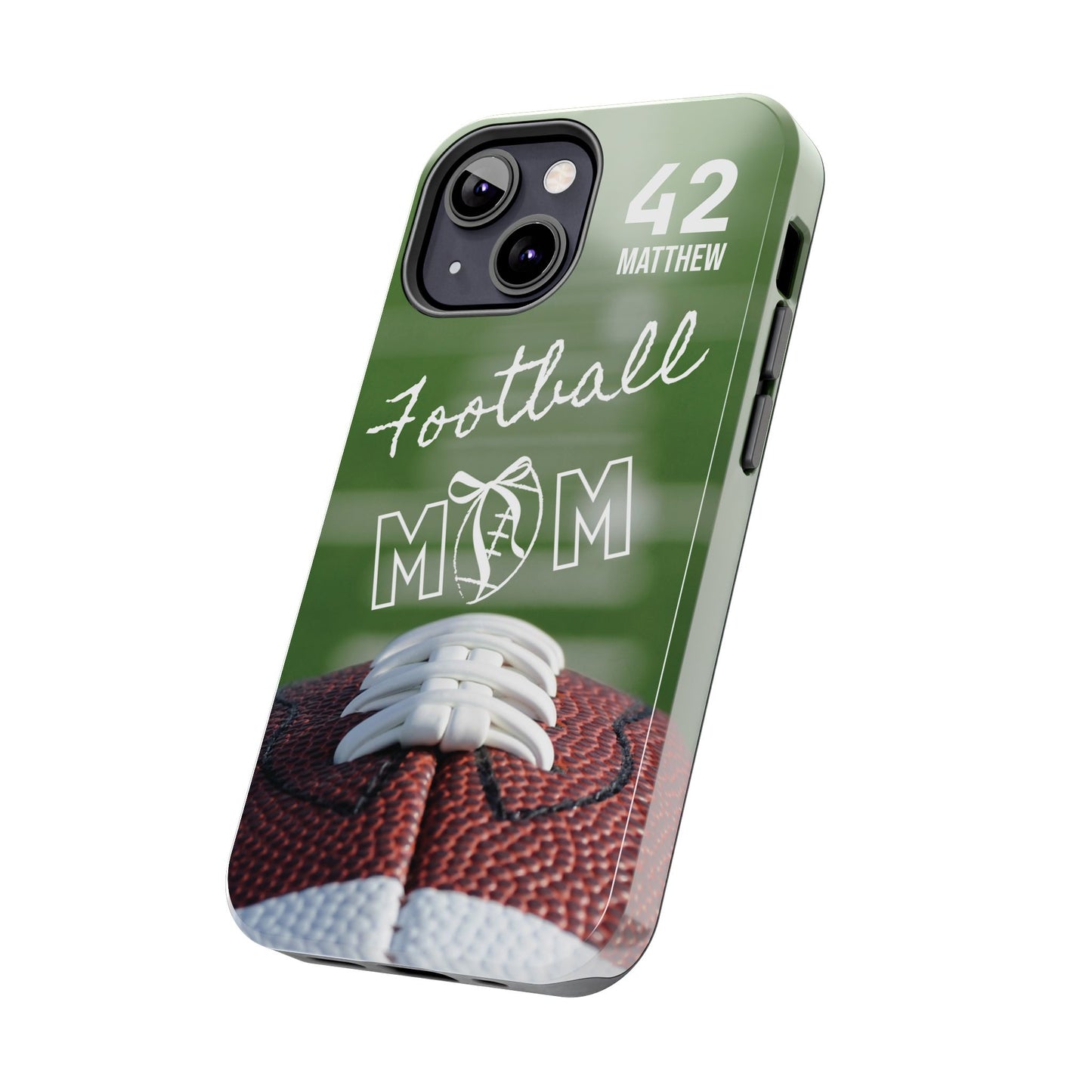 Custom Football Mom Phone Case, Personalized Sports Mom Gift with Player Name & Number, Compatible with Top Phone Models, Free Shipping π