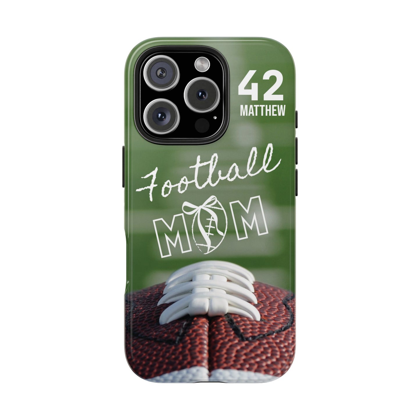 Custom Football Mom Phone Case, Personalized Sports Mom Gift with Player Name & Number, Compatible with Top Phone Models, Free Shipping π