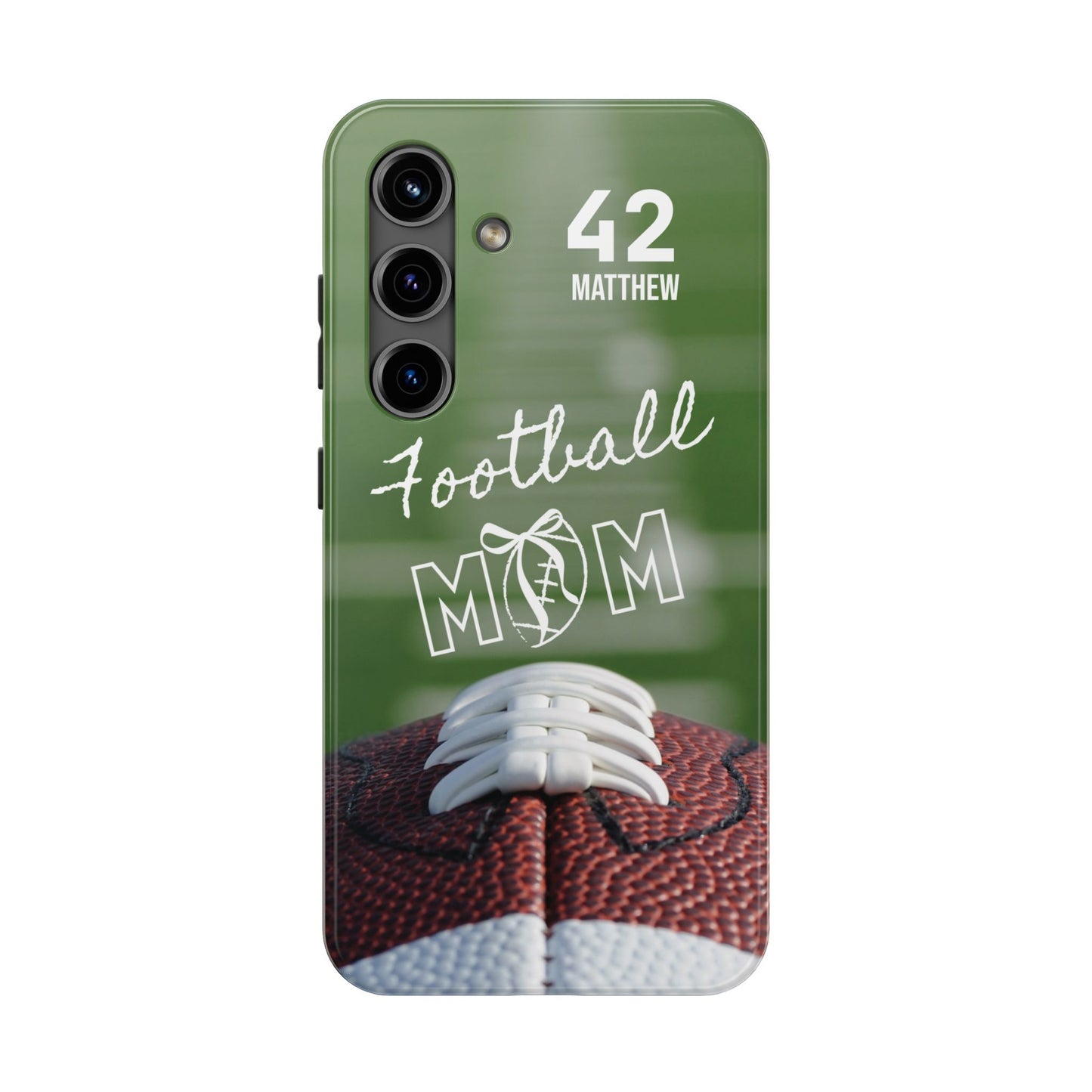 Custom Football Mom Phone Case, Personalized Sports Mom Gift with Player Name & Number, Compatible with Top Phone Models, Free Shipping π