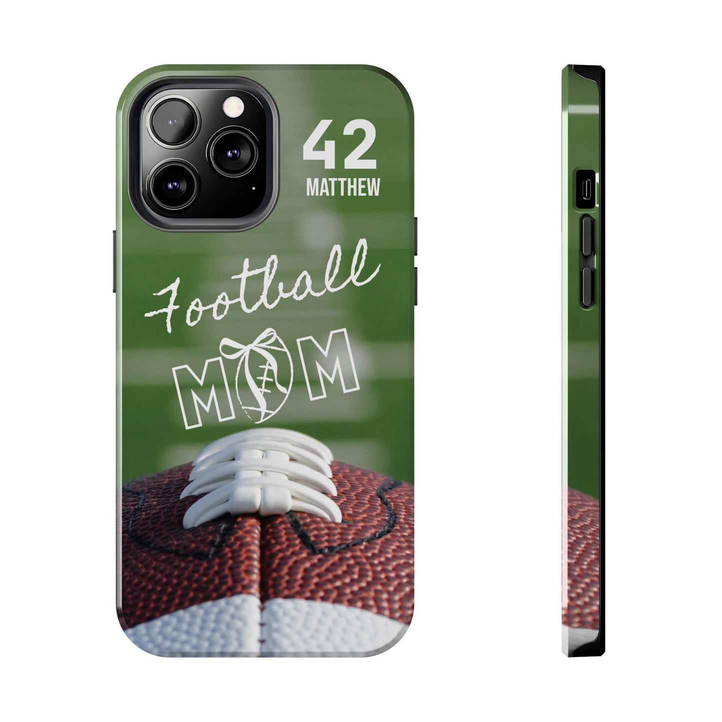 Custom Football Mom Phone Case, Personalized Sports Mom Gift with Player Name & Number, Compatible with Top Phone Models, Free Shipping π
