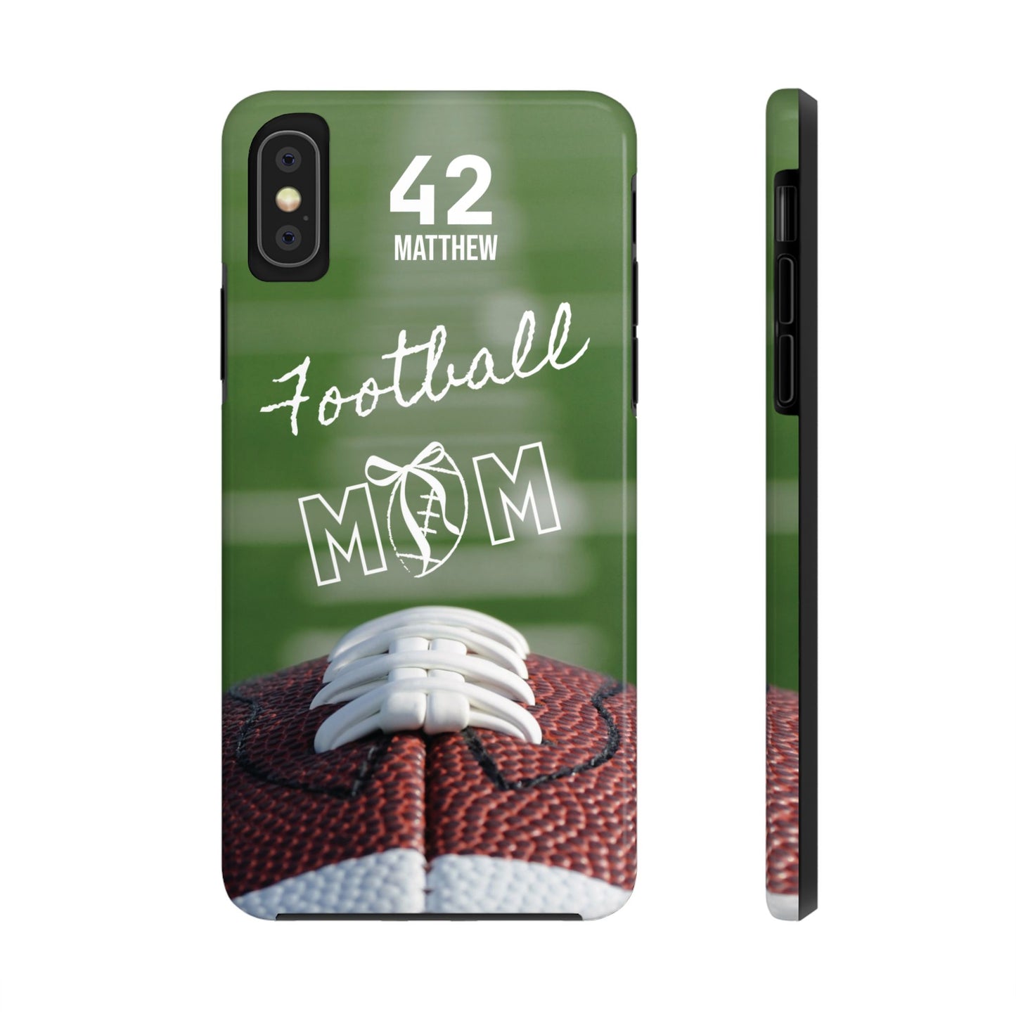 Custom Football Mom Phone Case, Personalized Sports Mom Gift with Player Name & Number, Compatible with Top Phone Models, Free Shipping π