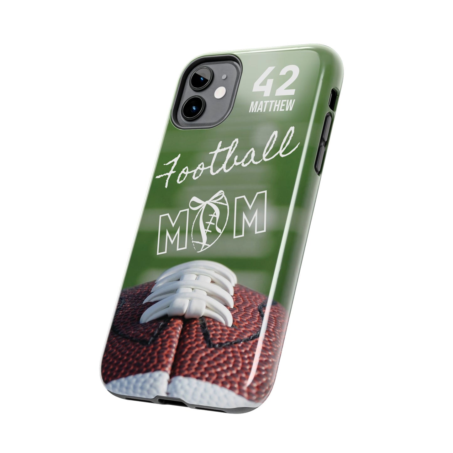 Custom Football Mom Phone Case, Personalized Sports Mom Gift with Player Name & Number, Compatible with Top Phone Models, Free Shipping π