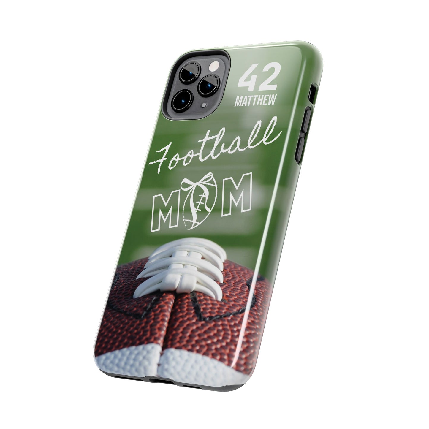 Custom Football Mom Phone Case, Personalized Sports Mom Gift with Player Name & Number, Compatible with Top Phone Models, Free Shipping π
