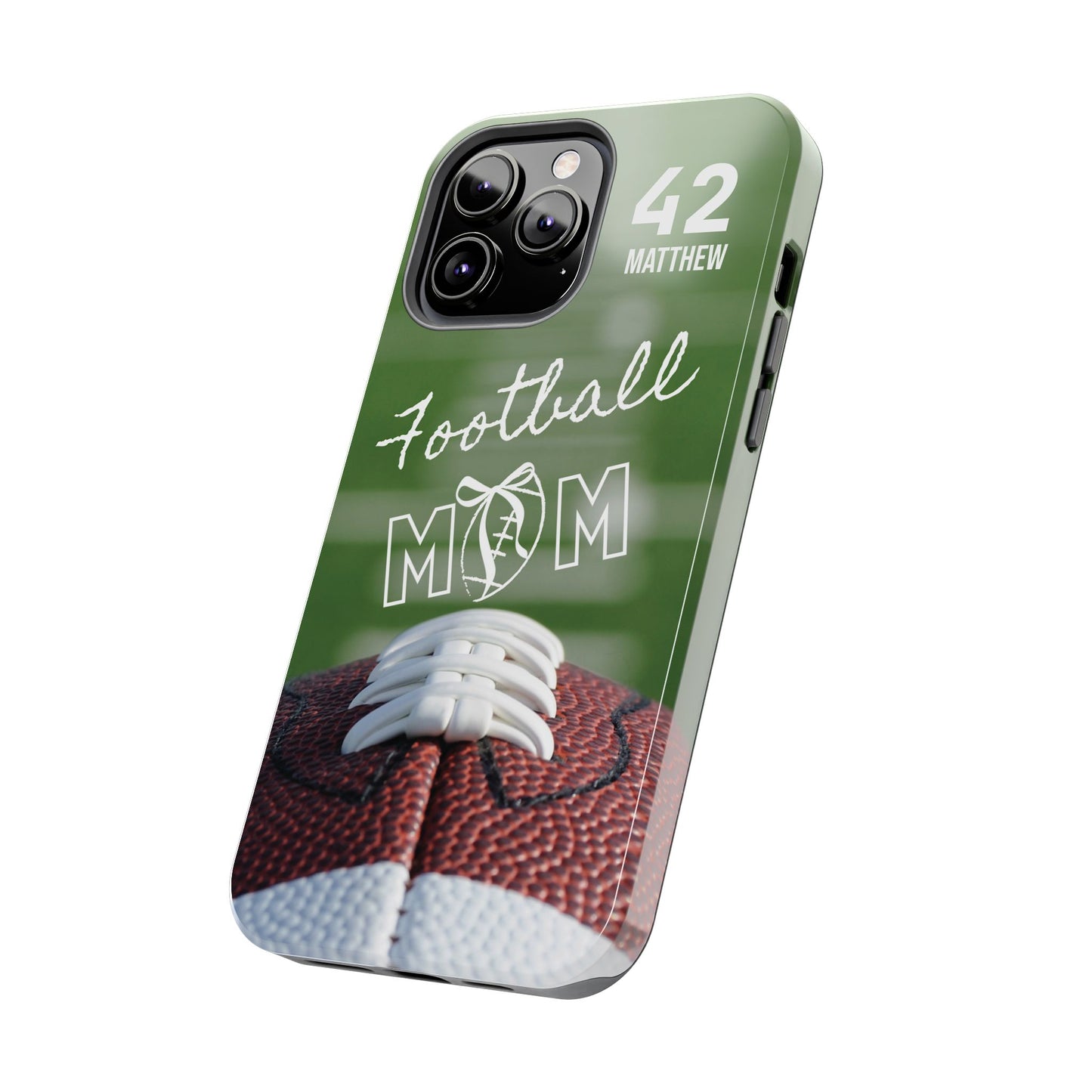 Custom Football Mom Phone Case, Personalized Sports Mom Gift with Player Name & Number, Compatible with Top Phone Models, Free Shipping π