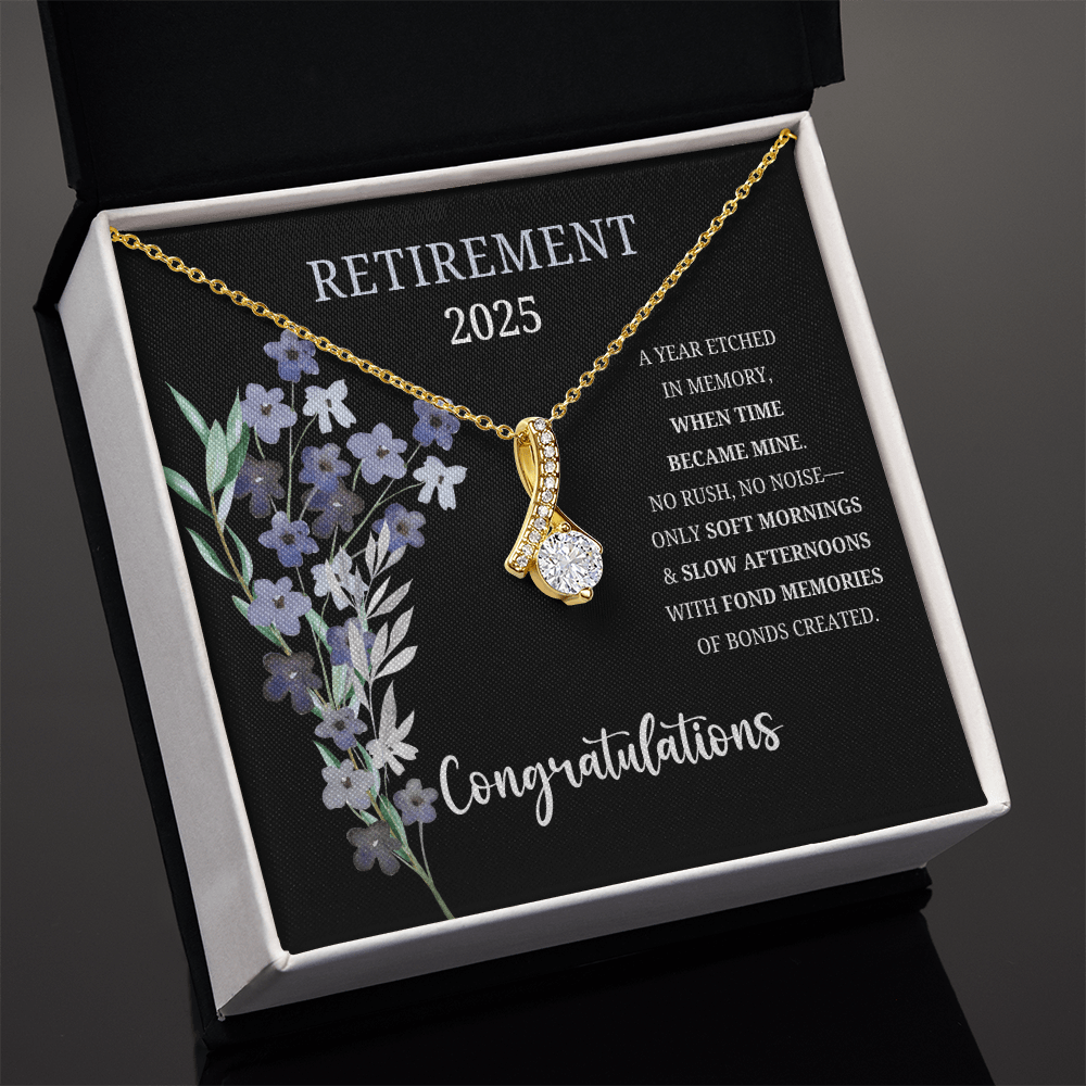 Elegant Retirement Necklace for Women – 2025 Retirement Gift