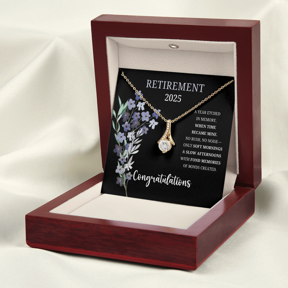 Elegant Retirement Necklace for Women – 2025 Retirement Gift