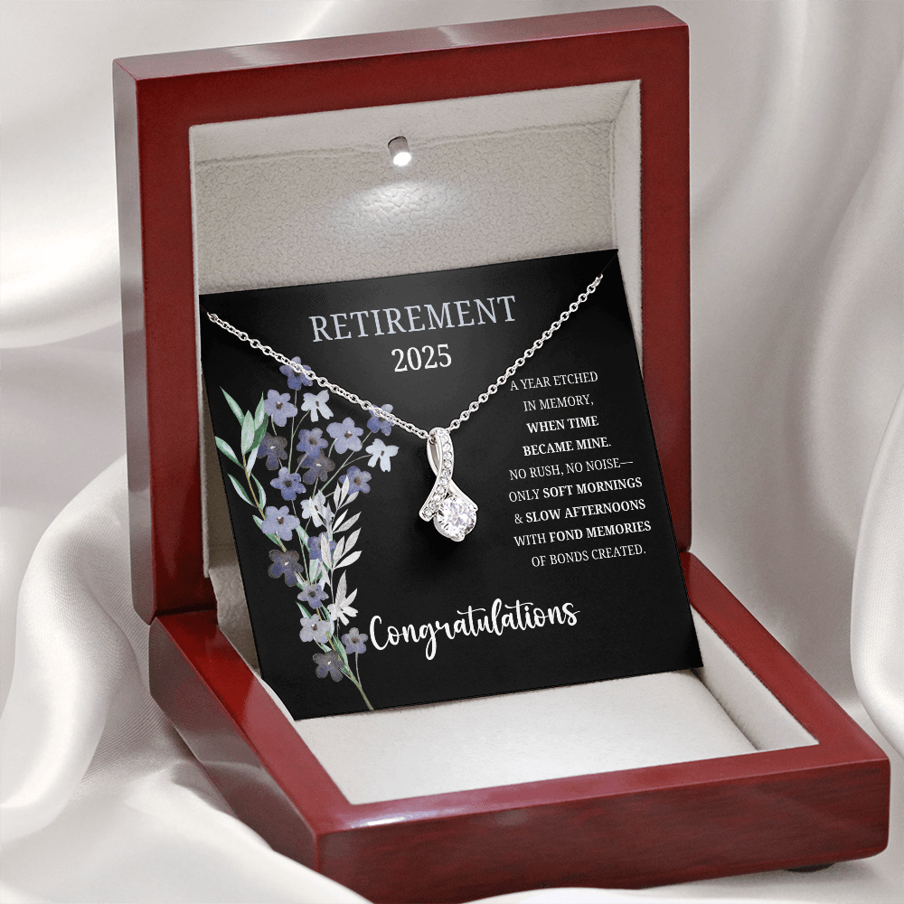 Elegant Retirement Necklace for Women – 2025 Retirement Gift