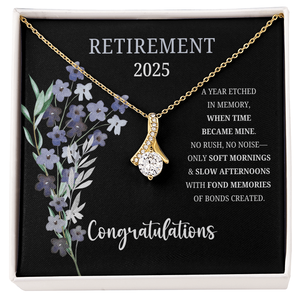 Elegant Retirement Necklace for Women – 2025 Retirement Gift